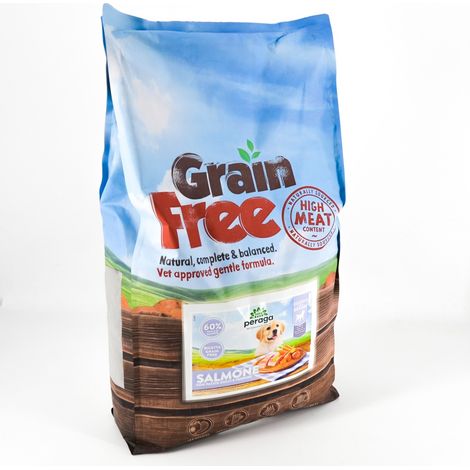 CROCCHETTE PERAGA GRAIN FREE PER CANE CUCCIOLO TAGLIA GRANDE 12KG SALMONE CIBO PER CANI