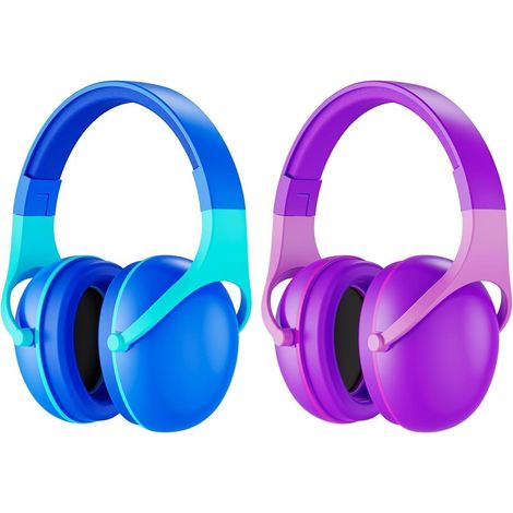 Casque anti-bruit enfant NRR 24dB, pliable, réglable, 2-10 ans, indigo/lila (1/5)