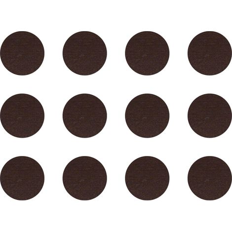 12x Cache vis adhésif autocollant diamètre 40mm protection bouchon trou obturateur meuble table chaise maison, Chocolat marron foncé (1/4)