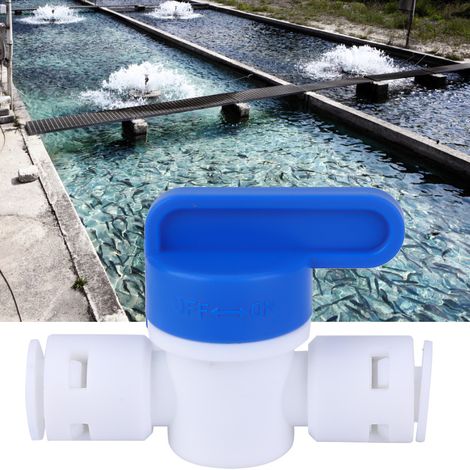 Lot de 3 raccords de tuyauterie G1/4, vanne à bille, connecteur de tuyau d'eau en PE, interrupteur pour système de drainage (1/5)