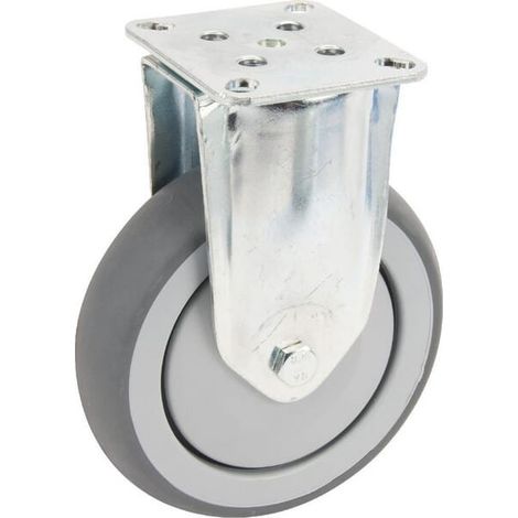 Roulettes pivotantes en acier galvanisé à platine de fixation TENTE 2478PJP100P50 (1/3)