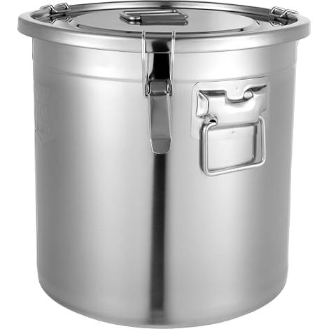 Seau à céréales en acier inoxydable 304 avec couvercle - 21/33 l - 33 l - 33 l (1/5)