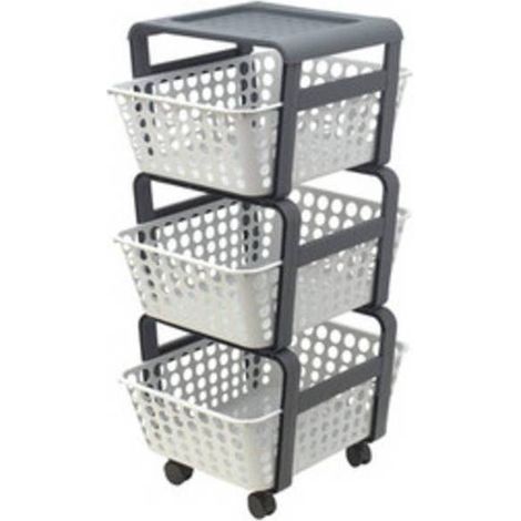 4 x CARRELLO DA CUCINA MODULA A 3 CESTE C/RUOTE