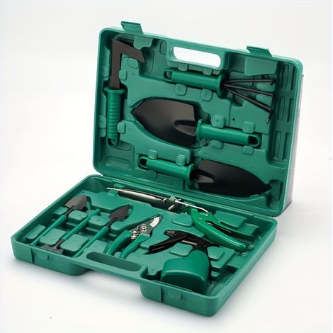 Ensemble de 10 outils de jardinage multifonctionnels – convient pour la plantation de fleurs et la taille des plantes en pot (1/4)
