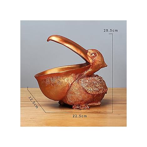 Figurine porte-clés toucan, statue de pélican en résine, panier de rangement, décoration en forme d'animaux et d'oiseaux