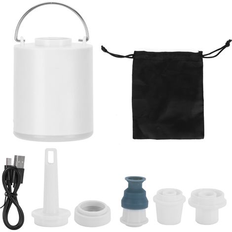 Tragbare elektrische Luftpumpe mit eingebautem Licht für Campingmatratzen und Luftmatratzen (1/5)