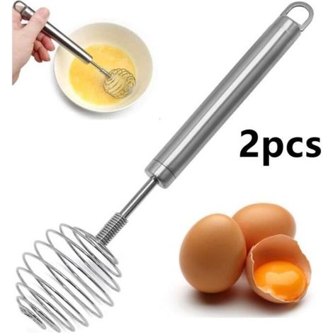 Fouet Cuisine - Inoxydable - 2pcs - Antidérapante - Compatible lave-vaisselle - 24cm (1/4)