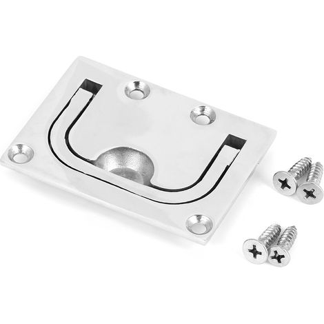 Poignée de tirage carrée encastrée en acier inoxydable 316 pour bateau, anneau de levage marin, accessoires marins. (1/5)