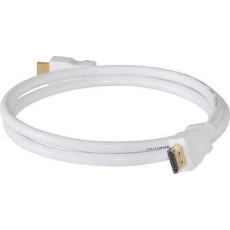 Câble HDMI - 5 M - Blanc - Connecteur Mâle Vers Mâle - Pour Télévision Projecteur Console De Jeux Ordinateur - 1 Pièce