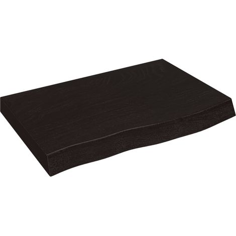 Maison Exclusive - Piano Tavolo Marrone 60x40x(2-6) cm Rovere Massello Trattato