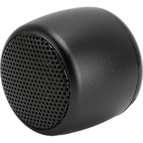 Mini enceinte Bluetooth avec caisson de basses puissant, rechargeable par USB, en métal, portable et sans fil, pour téléphone, tablette et PC (noir). (1/4)