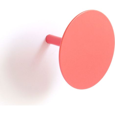 Patère à Fixer Colorée Orange corail Diam : 68 mm