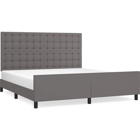 Maison Exclusive - Giroletto con Testiera Grigio 180x200 cm in Similpelle (1/5)
