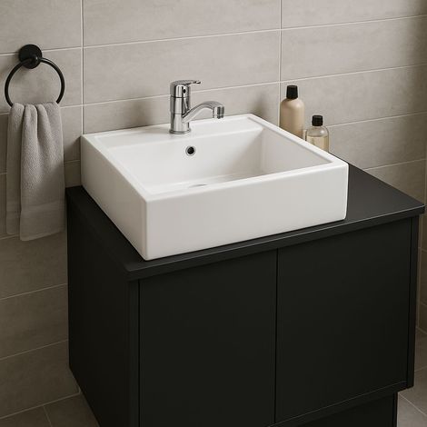 RAK Nova Sit-On Countertop Basin 460mm Wide - 1 Tap Hole (1/3)