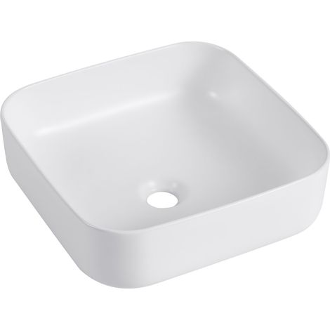 Bacinella d'appoggio lavabo 38x38 cm Bianco Opaco