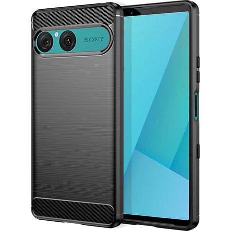 Custodia per Sony Xperia 10 VII, Carbonio, Nero (1/5)