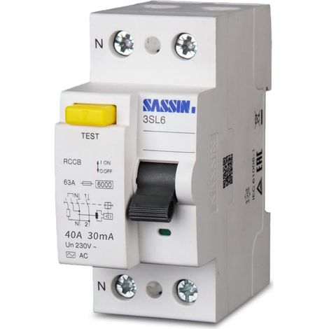 Disjoncteur differentiel 30ma, Type AC, disjoncteur 40a 30ma, interrupteur différentiel 40a 1P+N：230V/400V, 2 pôles, Fonctionne parfaitement et facilité de montage (1/5)