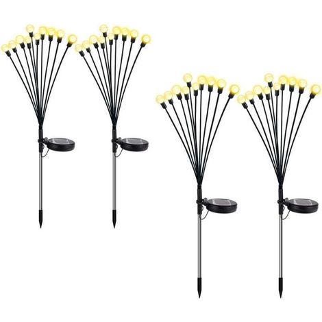 Lampe Luciole Solaire - Étanche pour Balcon, Jardin et Terrasse - Blanc Chaud (1/4)