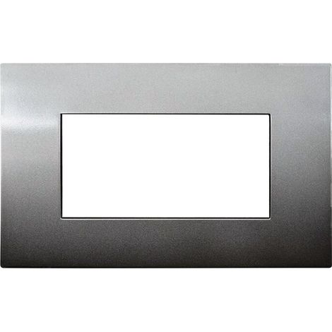 Placca serie Venus, 4 moduli, plastica, bronzo, compatibile con serie Vimar Arkè - Ettroit VA83410 (1/2)