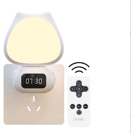 Ortviai Veilleuse LED avec Télécommande, Chargeable ou sur Prise, Tête Pivotante 360°, Réglage Progressif de la Luminosité (1/5)