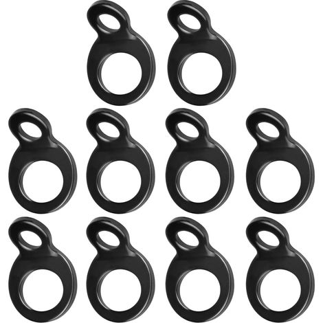 Lot de 10 anneaux d'ancrage noirs en acier inoxydable pour remorque et camion (1/5)