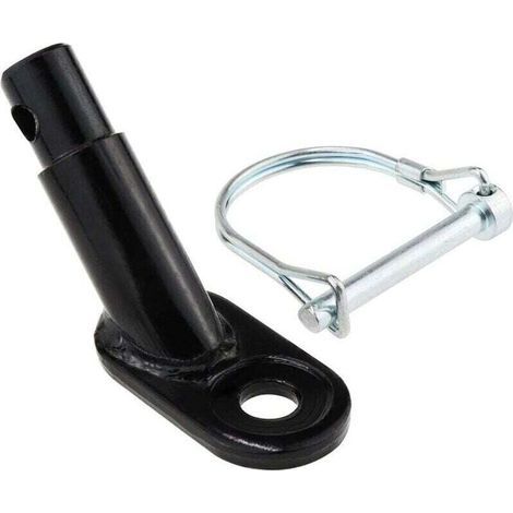 Abgewinkelte Fahrradanhängerkupplung mit Karabiner für Kinder und Hunde (1/4)