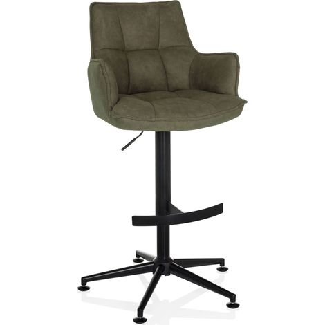Barhocker / Barstuhl SOLAO LIFE HIGH Stoff grün hjh LIVING (1/5)