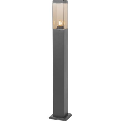 QAZQA Palo da giardino malios - Moderno - Acciaio inossidabile,Plastico - Grigio scuro/Bronzo - Allungato Max. 1 x Watt