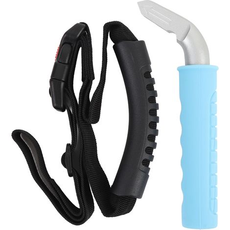 Poignée porte voiture aluminium sécurité renforcée – Capacité 450lbs portable support véhicule toutes voitures bleu (1/5)