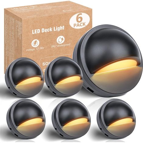 MINKUROW Luci Di Coperta A Led A Bassa Tensione Luce Per Ringhiera Per Scale A Gradini Con Paesaggio Caldo Con 18 Chip Led Ip67 Illuminazione Per Terrazze Esterne Impermeabili Luce Per Recinzione Da G (1/5)
