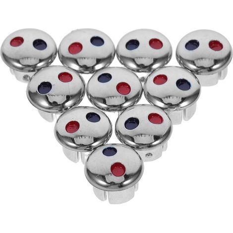 Boutons Index de Robinet Argenté Abs 10 Pièces pour Poignée (1/5)