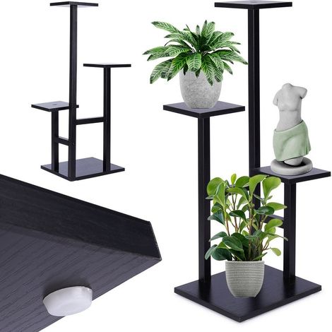 Metall-Blumenständer, 4-stöckig, mehrstöckiger Ständer für Töpfe, Pflanzen und Blumen (1/5)