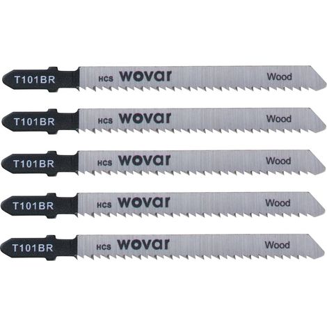 Lame scie sauteuse bois denture inversée 101BR - Set 5 pièces (1/4)