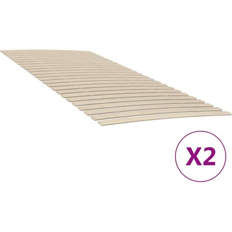 Ersatz-Lattenrost mit 48 Latten 2 Stk. 90x200 cm