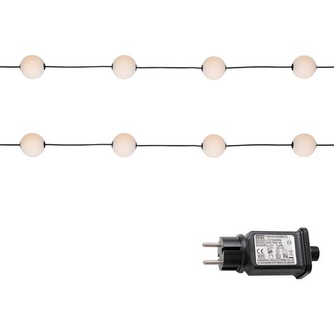 QAZQA Moderno Luces de cadena modernas para exteriores 8 m con 14 luces LED - Malai Plástico Redonda Adecuado para LED Max. 14 x 12 Watt