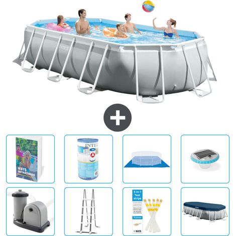 Prism Frame Pool Oval - 503x274x122 cm - 9-teilig S622