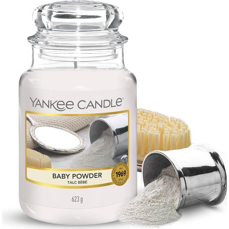 Yankee Candle Candela profumata in giara grande Baby Powder Durata Fino a 150 Ore (1/4)