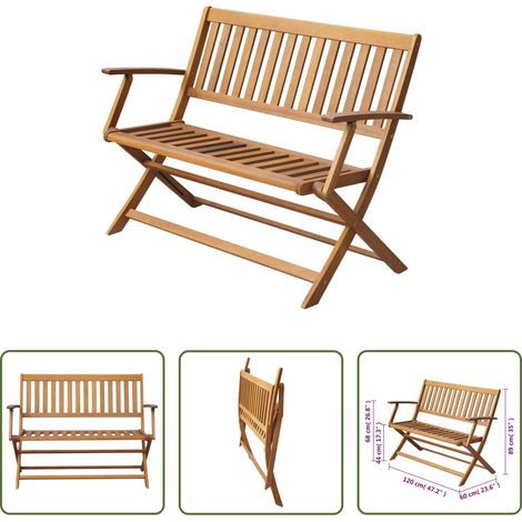 Akazienholz - Gartenbank 120 cm Massivholz Akazie (1/5)