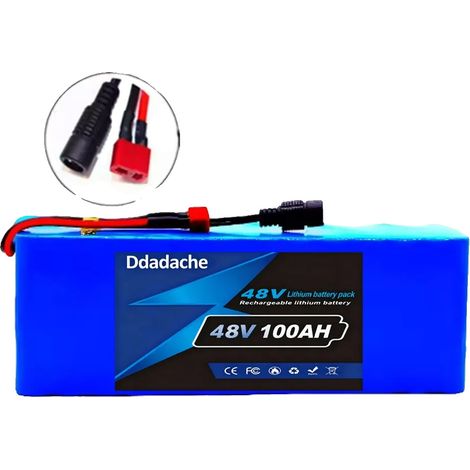 Pack de batterie lithium-ion, capacité de 100000mAh, compatibilité 48V, T DC 54.6V Char (1/2)