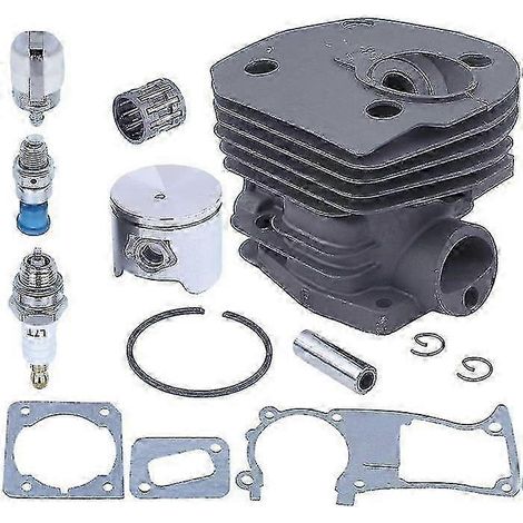 Kit cylindre 44 mm [piston, soupape de décharge, bougie d'allumage, boîtier de filtre à carburant] Compatible avec Husqvarna 350 346 - (1/4)