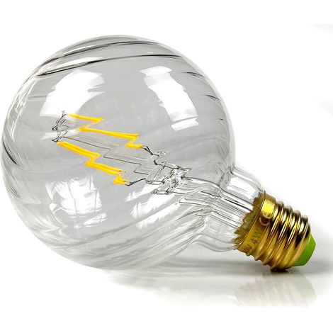 Ampoules Led Ampoule Vintage Filament Edison Non Dimmable Spécialité Décoratives / Chaleur Glow Swirl 4W 220 240V E27 G95 clair (1/5)