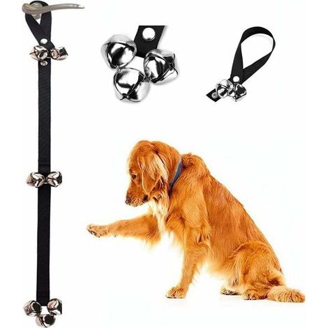 Sonnette pour animaux de compagnie, réglable, corde à suspendre, nylon, cloches (1/5)