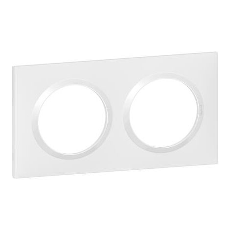 Legrand – Plaque carré Dooxie 2 postes – Finition blanche – Montage horizontal ou vertical – Pour intérieur uniquement (1/7)