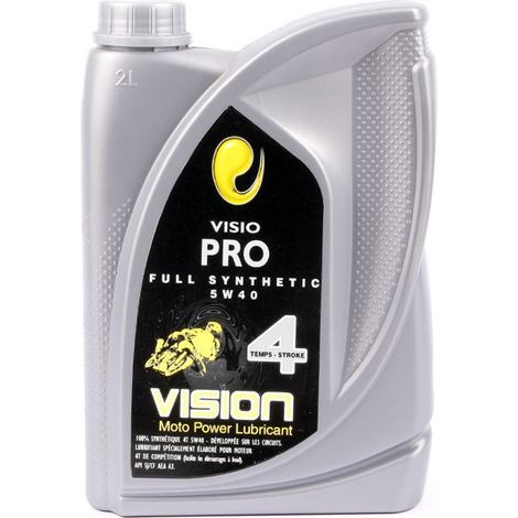Bidon d'huile lubrifiant Vision Visio Pro 5W40 4T 100% synthèse