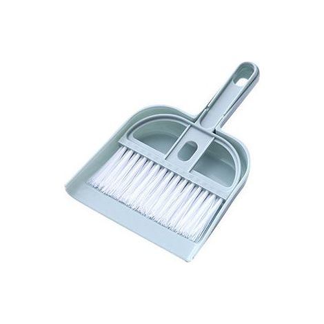 (Bleu)Petit balai et pelle à poussière pour la maison Mini pelles à poussière avec ensemble de brosse (1/5)