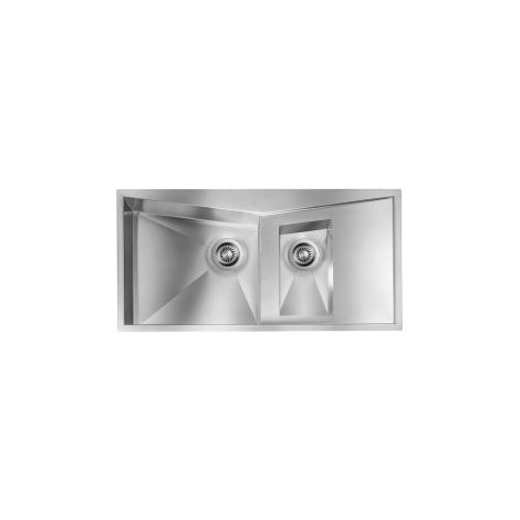 CM 012865.S2.01.2033 SPACE Lavello da incasso 1 vasca e vaschetta con gocciolatoio Slim acciaio inox satinato AISI 304 18-10 piletta Vortex automatica (100x50 cm) colore Inox Satinato (1/5)