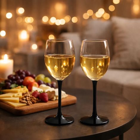 Juego de 6 copas de vino blanco de ónix. (1/5)