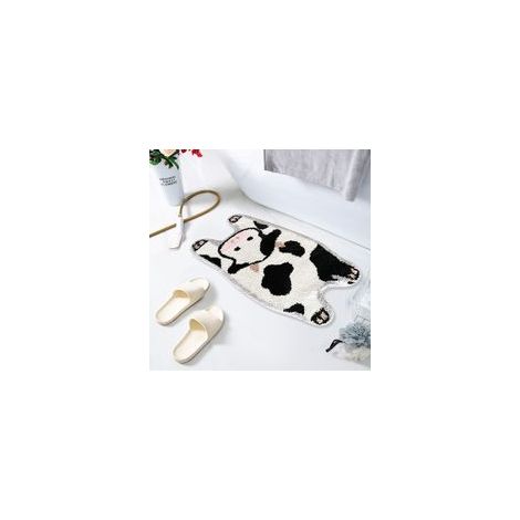 Tapis de salle de bain antidérapant pour chambre d'enfant Motif vache mignonne 90 cm X44 cm (1/4)