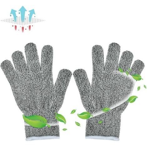 Gants de sécurité - ZERONE - Modèle anti-coupure - Taille S 20 cm - Protection 5 niveaux - Lavable (1/4)
