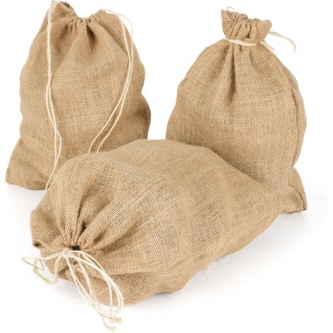 3 Sacs Toile Jute 26x30cm Réutilisable, Sac légumes, Conservation et Stockage Cuisine (1/5)